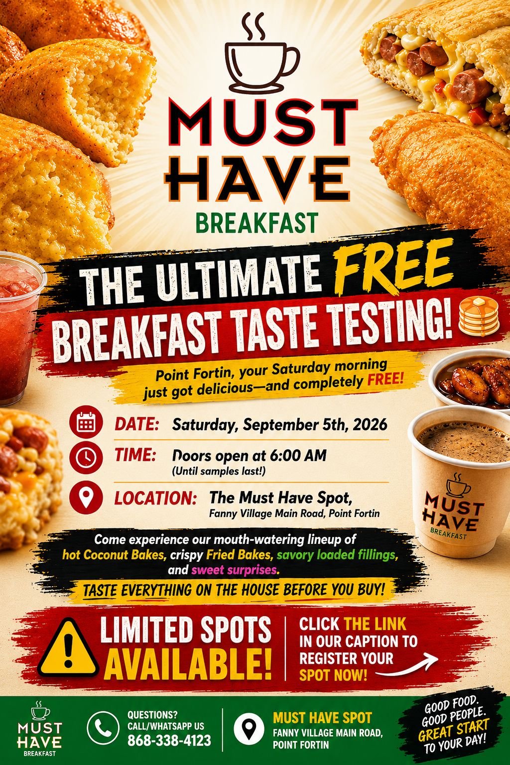 Must Have Breakfast promotional flyer